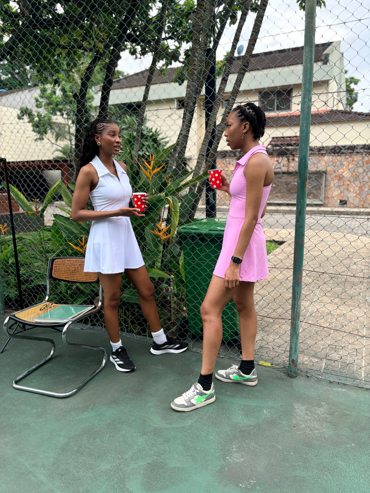 coreflex™ racer back dress with built-in shorts