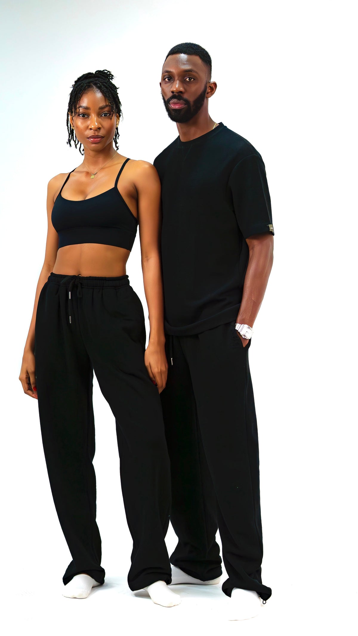 embossed straight leg sweatpants Basics Lagos
