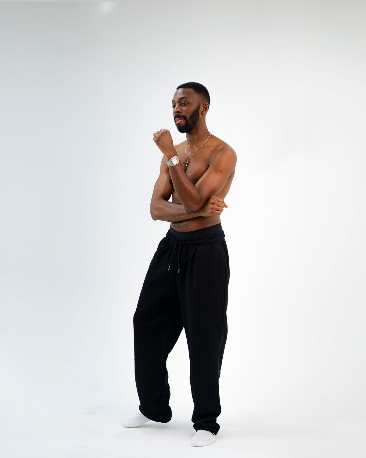 embossed straight leg sweatpants Basics Lagos