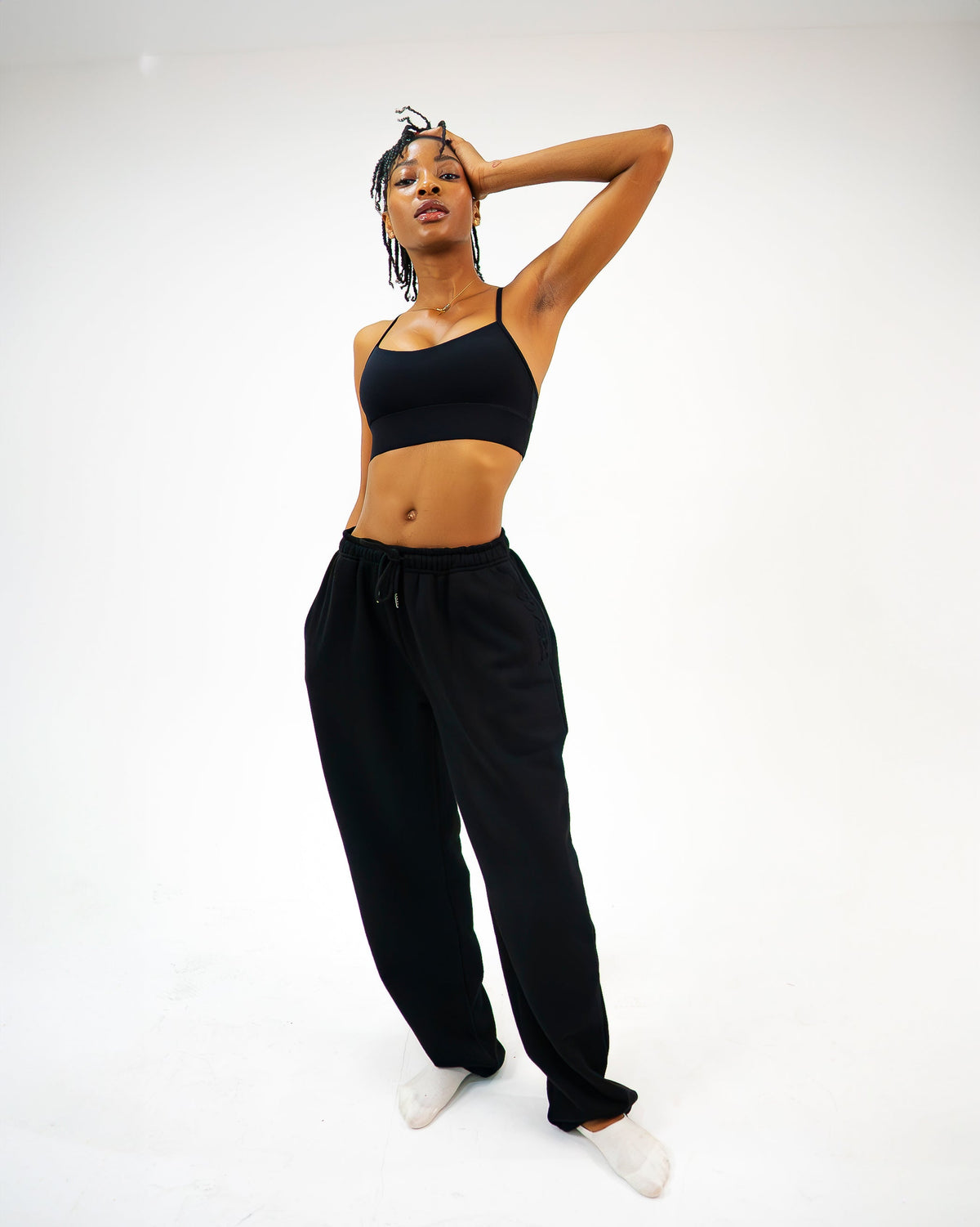 embossed straight leg sweatpants Basics Lagos