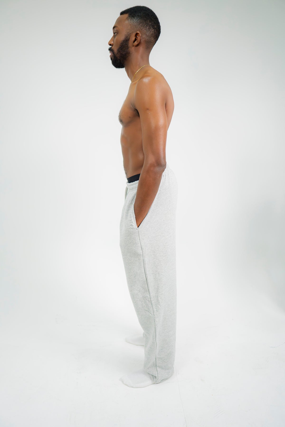 embossed straight leg sweatpants Basics Lagos