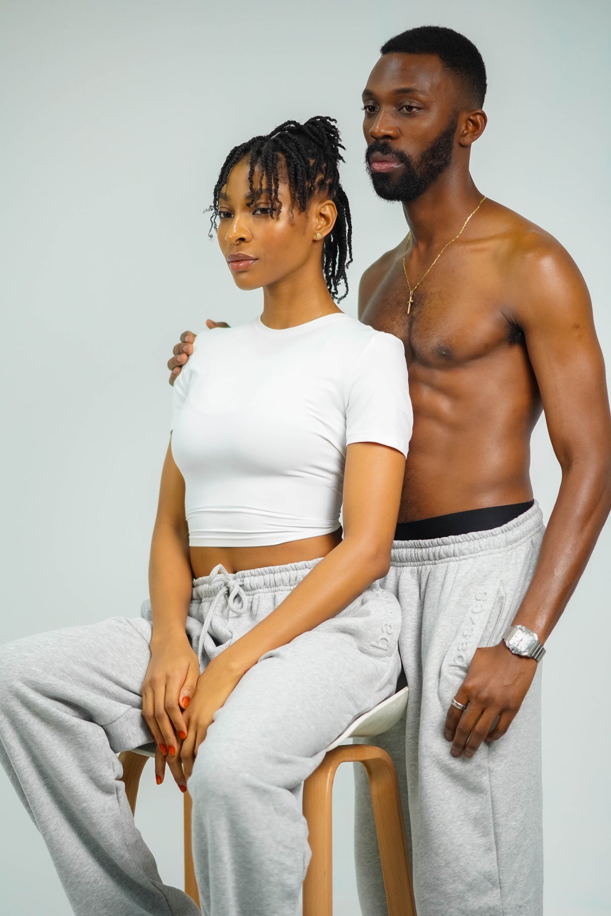 embossed straight leg sweatpants Basics Lagos