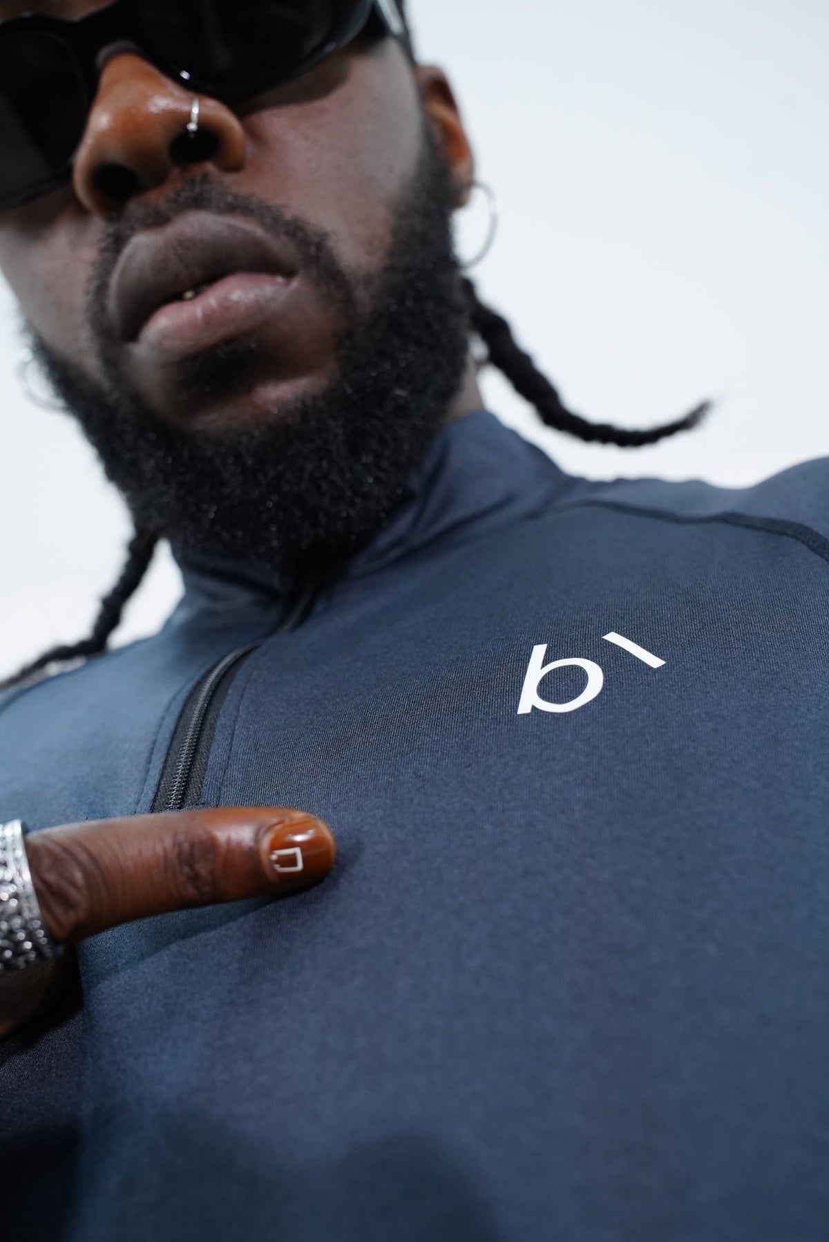 essential half zip long sleeve Basics Lagos