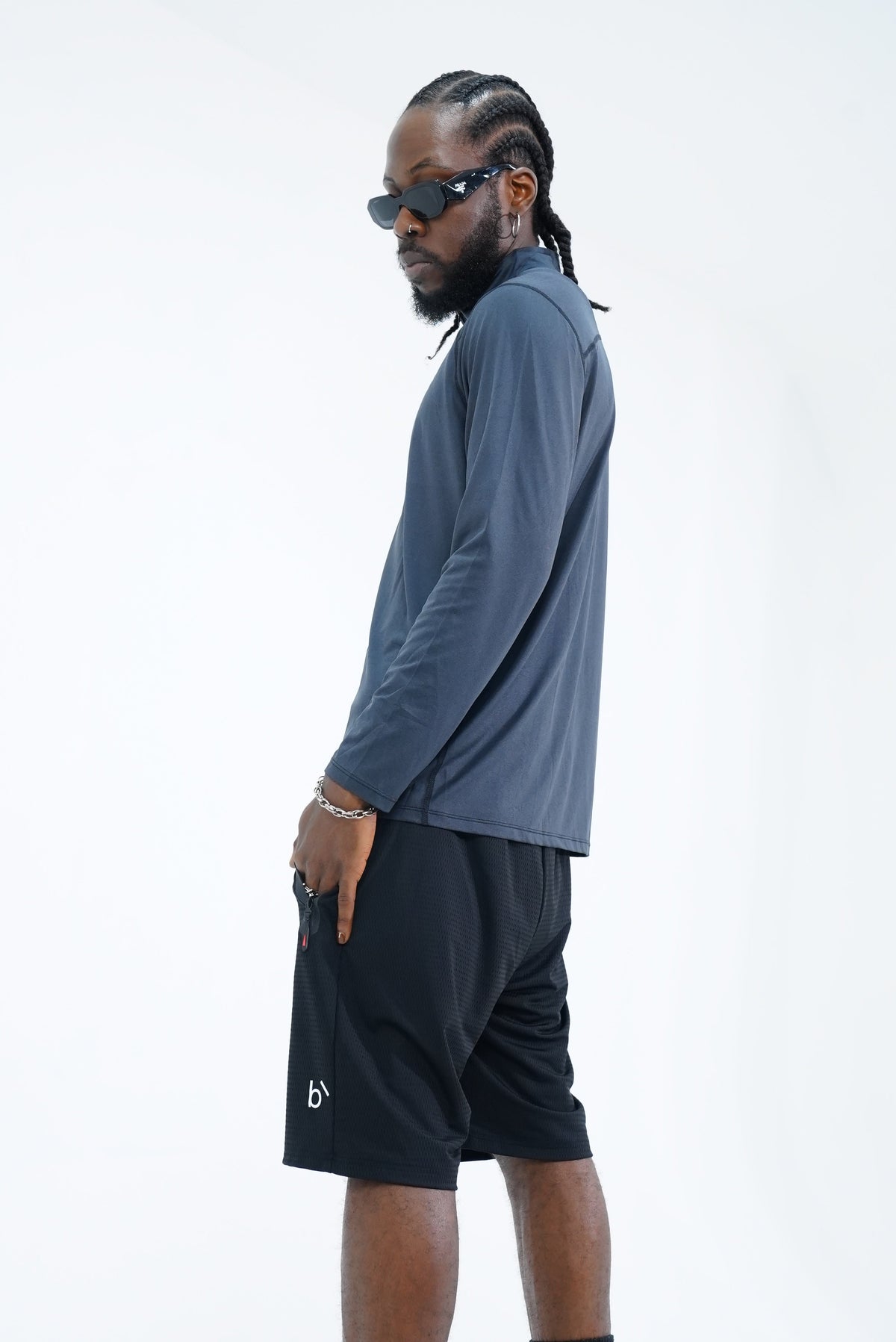 essential half zip long sleeve Basics Lagos