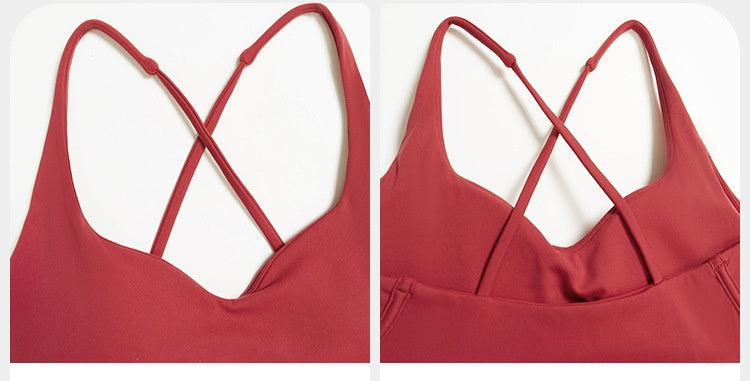 second skin cross back sports bra
