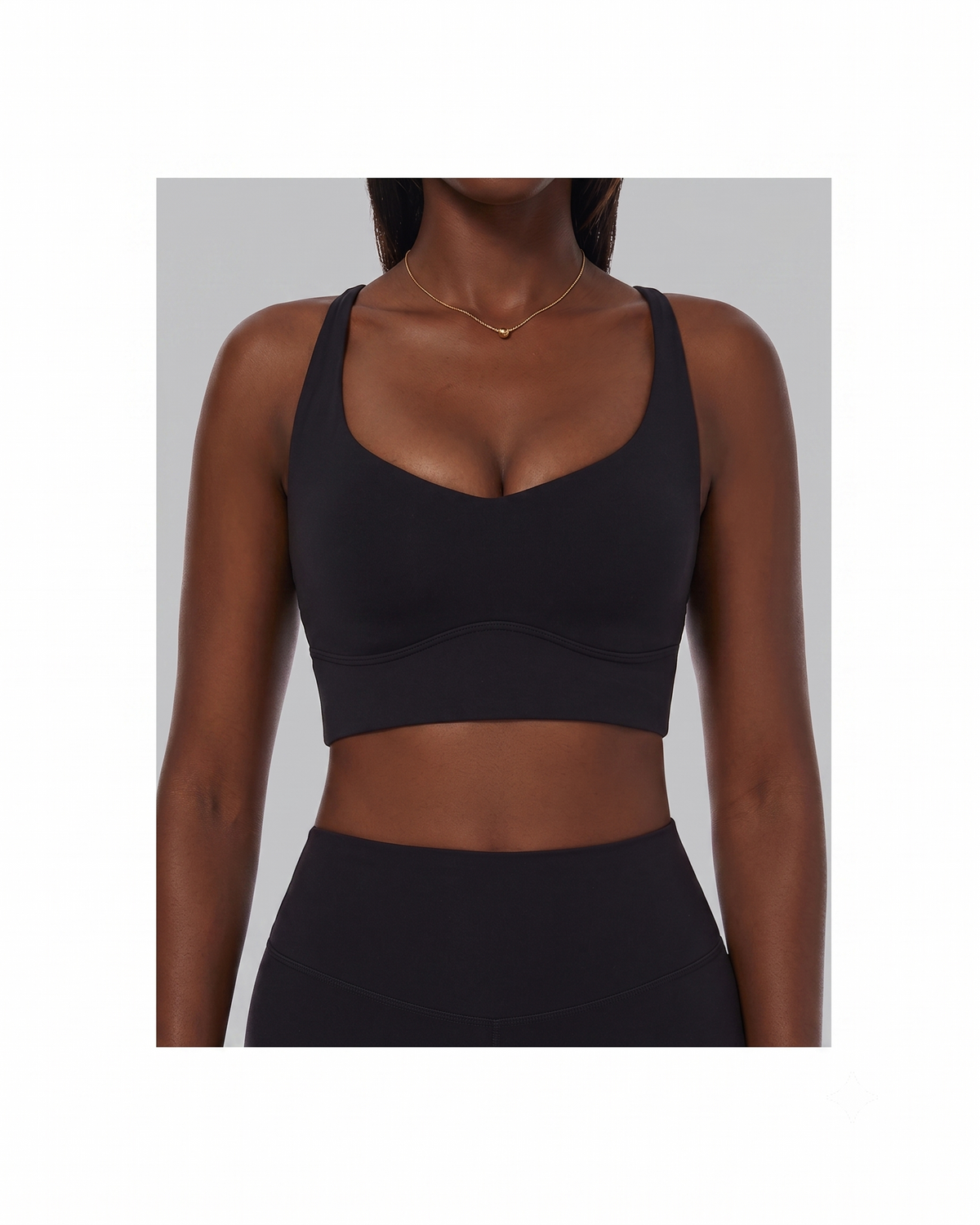 second skin cross back sports bra
