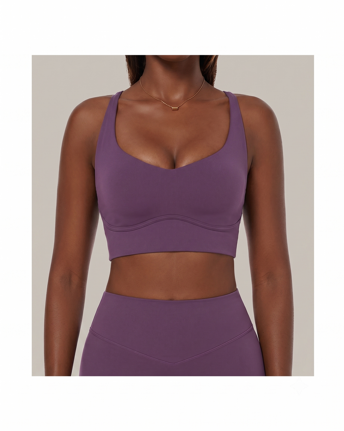 second skin cross back sports bra