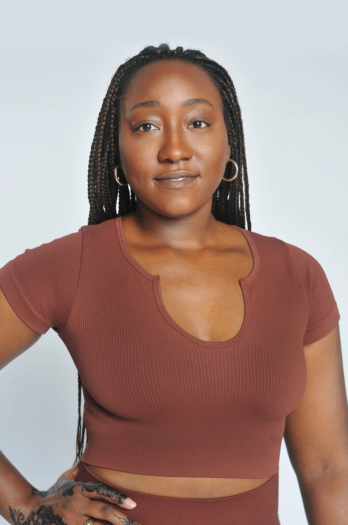 corerib™ short sleeve v crop top Basics Lagos